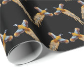 Cadeau Papier d'emballage de faisan de premiers (Coin rond)