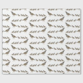 Cadeau Papier d'emballage de famille de cailles de (Plat)