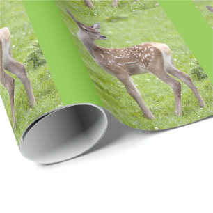 Cadeau Papier d'emballage de faon de cerf rouge