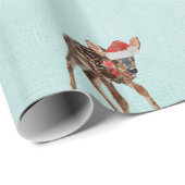 Cadeau Papier d'emballage de FAON DE FÊTE (Coin rond)