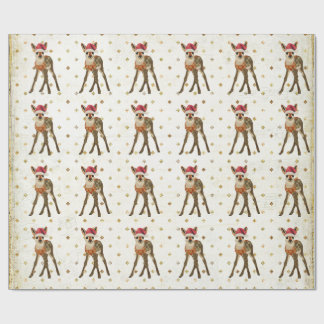 Cadeau Papier d'emballage de FAON de NOËL