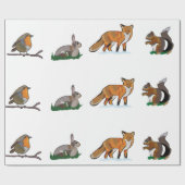 Cadeau Papier d'emballage de faune (Plat)