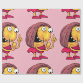 Cadeau Papier d'emballage de femme étrange (Plat)