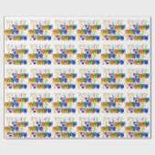 Cadeau papier d'emballage de fête. (Plat)