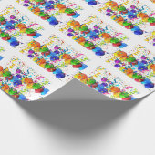 Cadeau papier d'emballage de fête. (Coin)