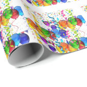 Cadeau papier d'emballage de fête. (Coin rond)