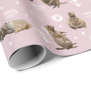 Cadeau Papier d'emballage de fête de chien de prairie (ro