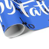 Cadeau Papier d'emballage de fête des pères heureuse (Coin rond)