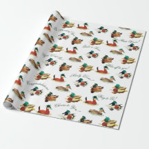 Papier d'emballage de fin d'études Canards en casq
