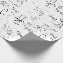 Papier d'emballage de fin d'études en art linéaire