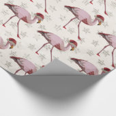 Cadeau Papier d'emballage de FLAMANT ROSE de NOËL (Coin)