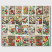 Cadeau Papier d'emballage de fleur de graine de collage (Plat)