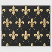 Cadeau Papier d'emballage de Fleur De Lis (Plat)
