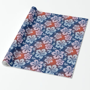 Cadeau Papier d'emballage de fleur hawaïenne