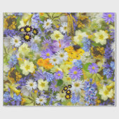 Cadeau papier d'emballage de fleurs de printemps (Plat)