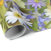 Cadeau papier d'emballage de fleurs de printemps (Coin rond)