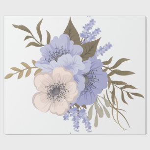 Cadeau papier d'emballage de fleurs de temps de printemps