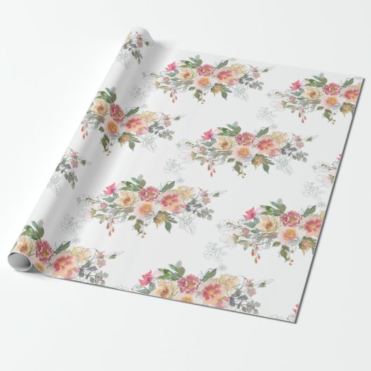 Cadeau Papier d'emballage de fleurs fraîches (Déroulé)