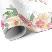 Cadeau Papier d'emballage de fleurs fraîches (Coin rond)