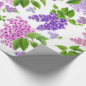 Cadeau Papier d'emballage de fleurs lilas pourpres de (Coin)
