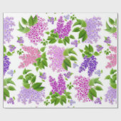 Cadeau Papier d'emballage de fleurs lilas pourpres de (Plat)