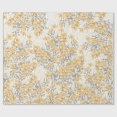 Cadeau Papier d'emballage de fleurs vintages botaniques (Plat)