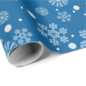 Cadeau Papier d'emballage de flocon de neige (Coin rond)