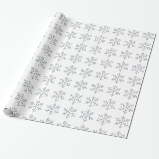 Cadeau Papier d'emballage de flocon de neige en cristal - (Déroulé)