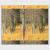 Cadeau papier d'emballage de forêt de tremble (Plat)