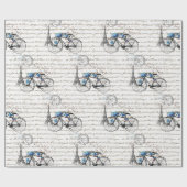 Cadeau Papier d'emballage de Forgetmenot de bicyclette de (Plat)