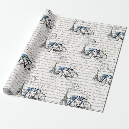 Cadeau Papier d'emballage de Forgetmenot de bicyclette de (Déroulé)