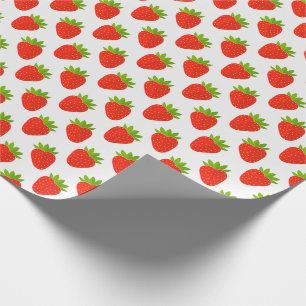 Cadeau Papier d'emballage de fruits aux fraises.