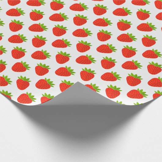Cadeau Papier d'emballage de fruits aux fraises. (Coin)