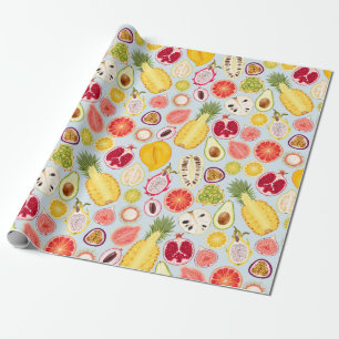 Cadeau Papier d'emballage de fruits tropicaux