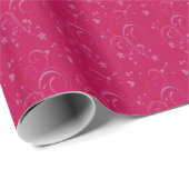 Cadeau Papier d'emballage de Fuschia (Coin rond)