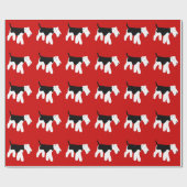 Cadeau Papier d'emballage de gallois Terrier (Plat)
