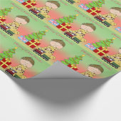 Cadeau Papier d'emballage de garçon de Joyeux Noël (Coin)