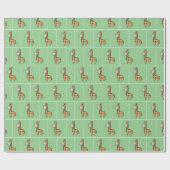 Cadeau Papier d'emballage de girafe (Plat)