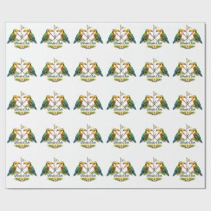 Cadeau Papier d'emballage de golf tropical Toucan Birdie