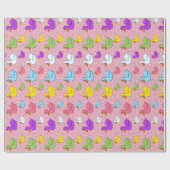 Cadeau Papier d'emballage de grands et petits canards (Plat)