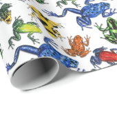 Cadeau Papier d'emballage de grenouille de flèche de (Coin rond)