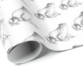 Cadeau Papier d'emballage de grenouille mignonne de (Coin rond)