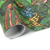 Cadeau Papier d'emballage de grenouilles (Coin rond)