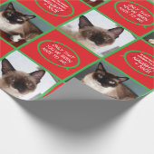 Cadeau Papier d'emballage de griffes de Père Noël de chat (Coin)