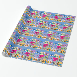 Cadeau Papier d'emballage de grille de bicyclette d'art