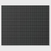 Cadeau Papier d'emballage de grille noire (Plat)