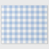 Cadeau Papier d'emballage de guingan bleu-clair et blanc (Plat)