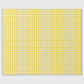 Cadeau Papier d'emballage de guingan jaune citron (Plat)