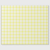 Cadeau Papier d'emballage de guingan jaune et blanc (Plat)