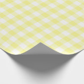 Cadeau Papier d'emballage de guingan jaune et blanc (Coin)